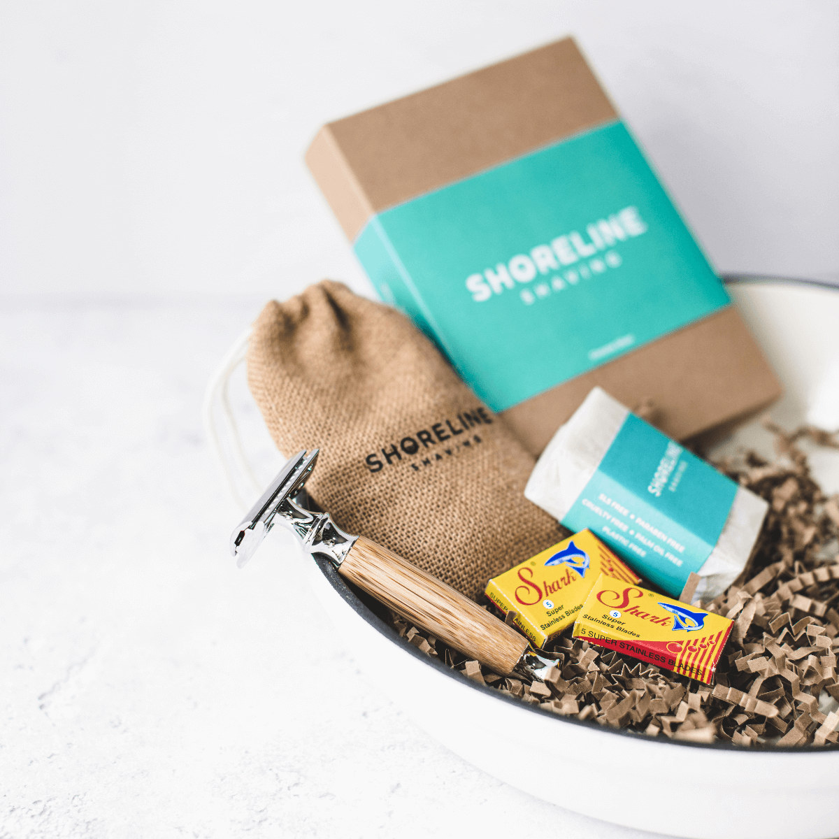 Shoreline Shaving Bamboo Safety Razor Kit - Chrome Silver | Life Before Plastic